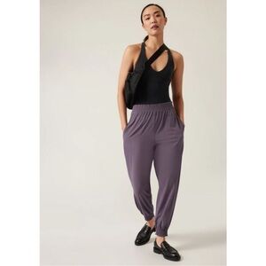 Athleta Womens Savannah Jogger Pants‎ Size 22 Purple Lightweight Travel Stretch